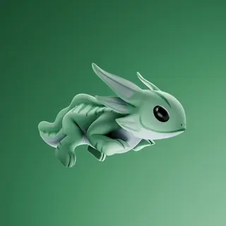 EMERALD STRIPED AXOLOTL