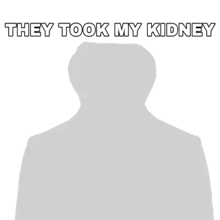 THEY TOOK MY KIDNEY